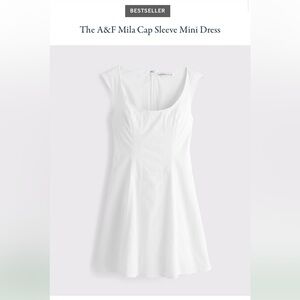 Abercrombie & Fitch Mila White Cap Sleeve Grad Dress